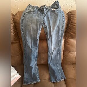 Cowgirl Tuff Longhorn Silver Jeans- 27x33